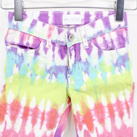 THE CHILDRENS PLACE Tie Dye Water Color Denim Girls Shorts Size 5 - Picture 6 of 9